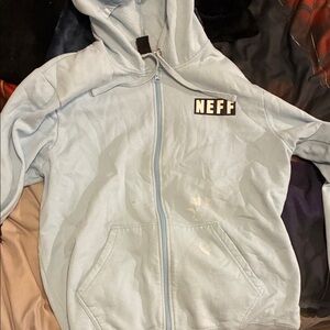 Neff Sky Blue Zip-Up Hoodie
